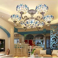 SGROW Lilac Shell Chandelier for Bedroom Living Room European LED Lampara Art Decorative Hanging Lamps Lighting Fixtures Lampada