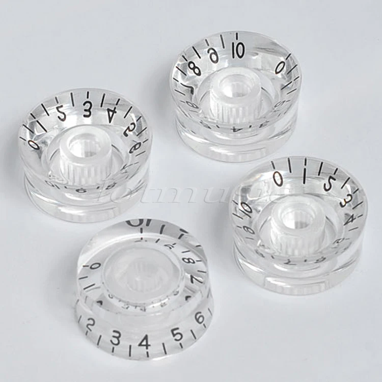 4 * Прозрачная Ручка управления скоростью для электрогитары запчасти гитары