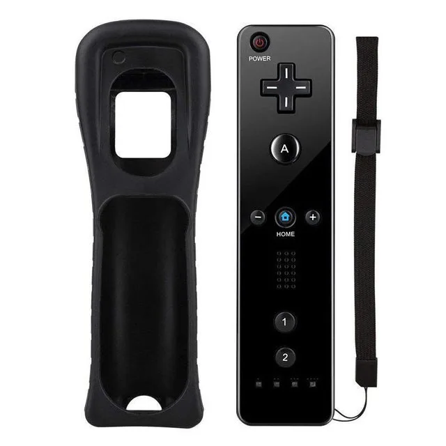 Контроллер для nintendo wii Пульт дистанционного управления джойстик+ Nunchuck с силиконовый чехол для wii геймпад беспроводной игровой аксессуар - Цвет: Only Remote-Black
