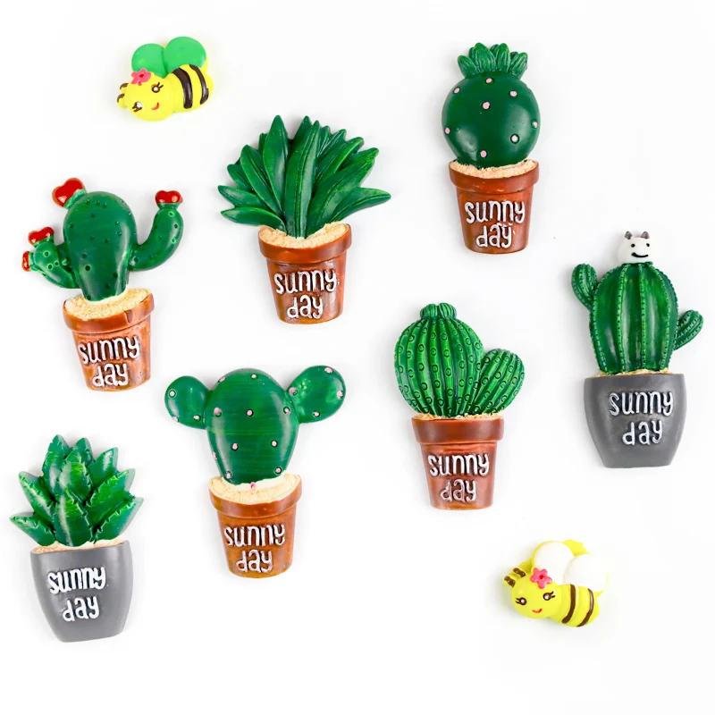 5 шт. кукольный домик ролевая игрушка миниатюрная имитация кактуса сделай сам наклейка на холодильник чехол