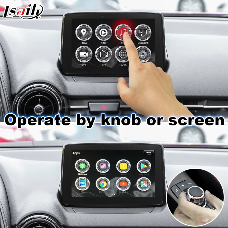 Lsailt Android Мультимедиа Видео Интерфейс для 2014 2020 Mazda CX 3 MZD Системы с gps навигации