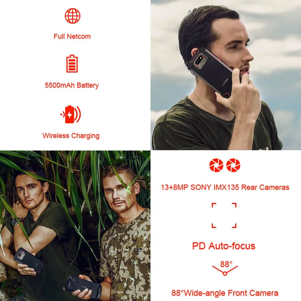 DOOGEE S70 Lite 5 99 &quotFHD Экран восьмиядерный смартфон IP68/IP69K 4G B + 6 13.0MP Камера мобильного