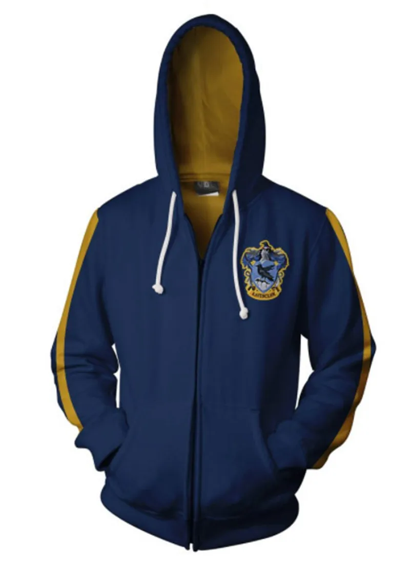Ravenclaw Coat Хогвартс Школа Гермионы Косплей Костюм Гриффиндор Слизерин Hufflepuff Ravenclaw толстовки, свитшоты, куртки, пальто для мужчин и женщин - Цвет: Ravenclaw Coat