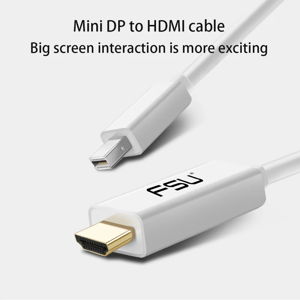 6 футов Thunderbolt 2 Mini DisplayPort Адаптер DP к HDMI кабель для Apple Mac Macbook Pro Air Data & video высокое