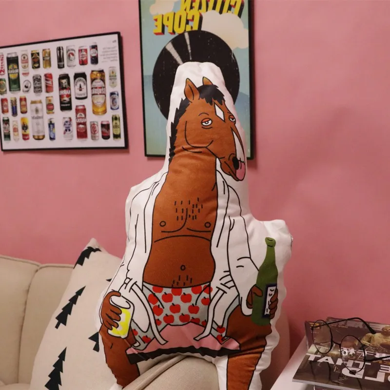 Креативный мультфильм Bojack Horseman подушка мягкая короткая плюшевая офисная