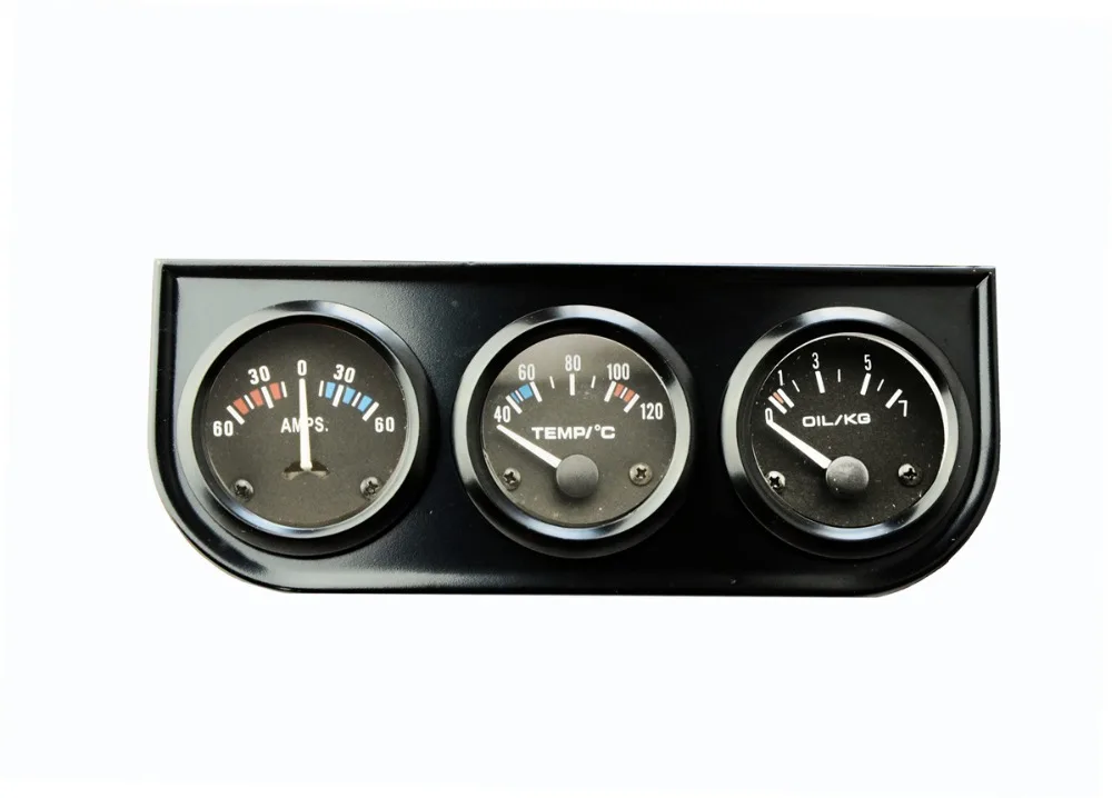 52 мм тройной комплект Амперметр воды датчик температуры масла Датчик давления 3 в