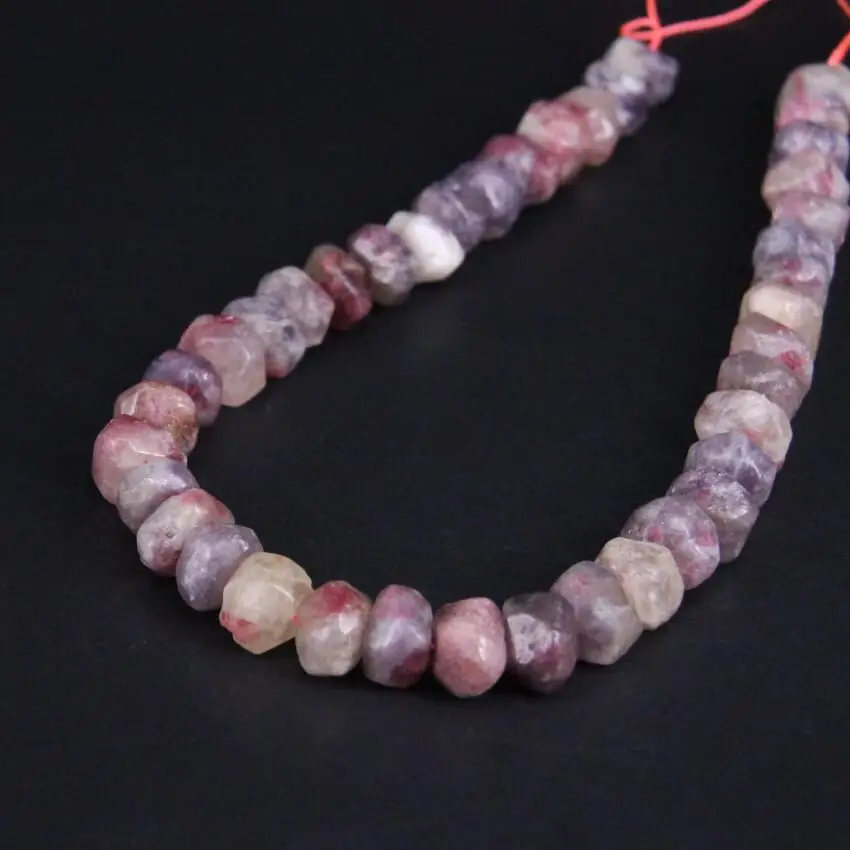 15.5 &quot/strand натуральный розовый турмалин граненый Rondelle прокладки свободные Бусины