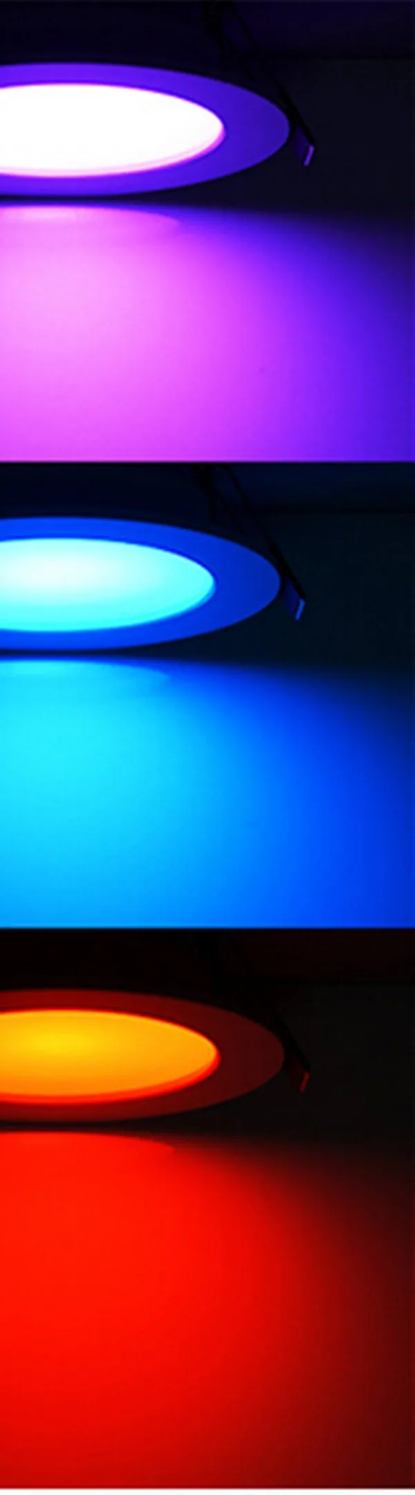 RGB Панель огни 5 Вт LED красочные потолочный светильник пульт дистанционного управления красочные плоские лампы обесцвечивание Панель свет rgb Панель огни