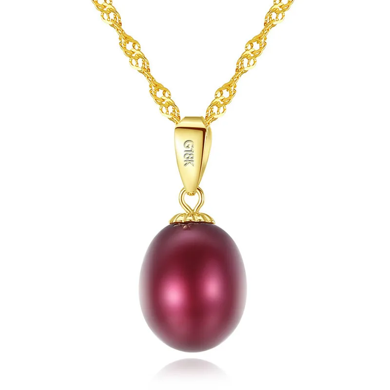 

18K Gold Plated 925 Sterling Silver Pearl Pendant Necklace Fine 925 Silver Jewelry Freshwater Pearl Clavicle Chain for Woman