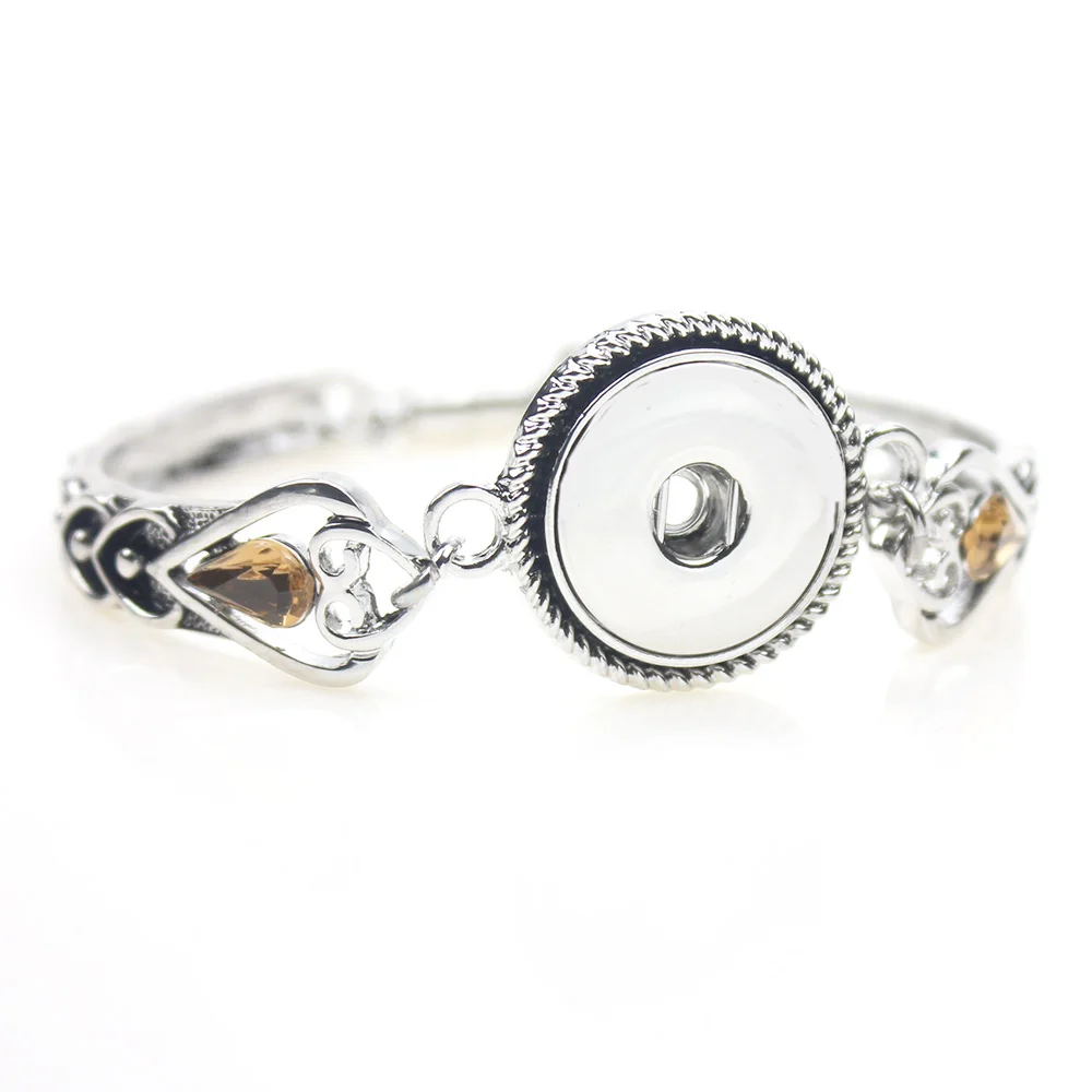 Новые ювелирные изделия из серебра 18 мм браслет с кнопками модные магнитные
