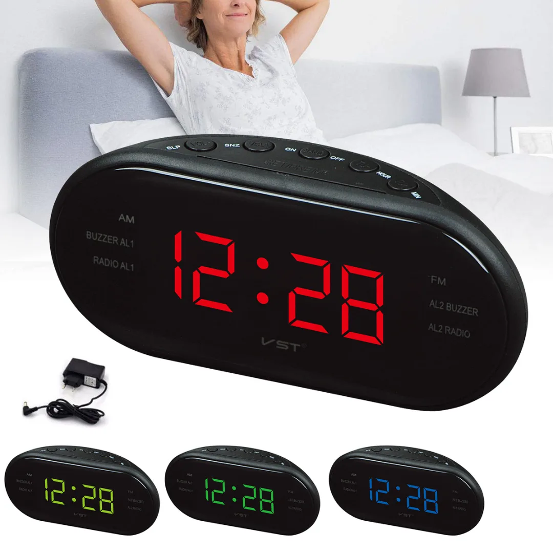 24 Hours Snooze Desktop Desk Timer Fm/am Radio
