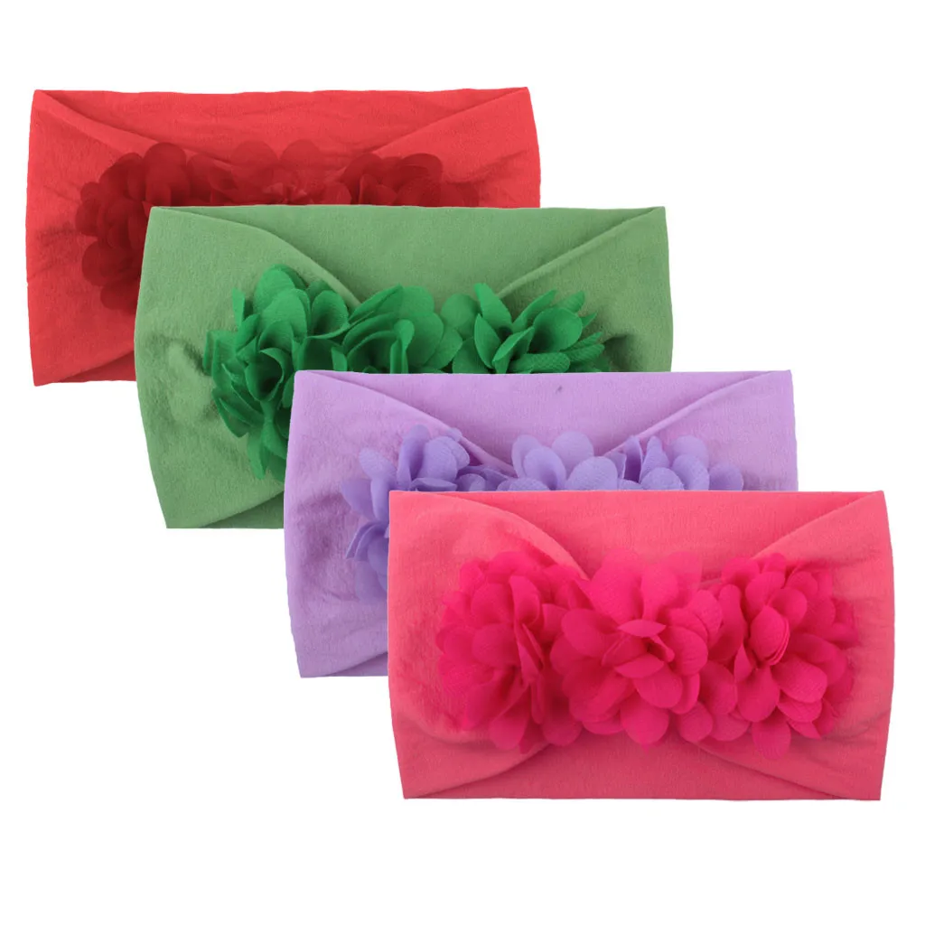 Платье для малышей девочек тюрбан сплошной повязка на голову с цветочным узором