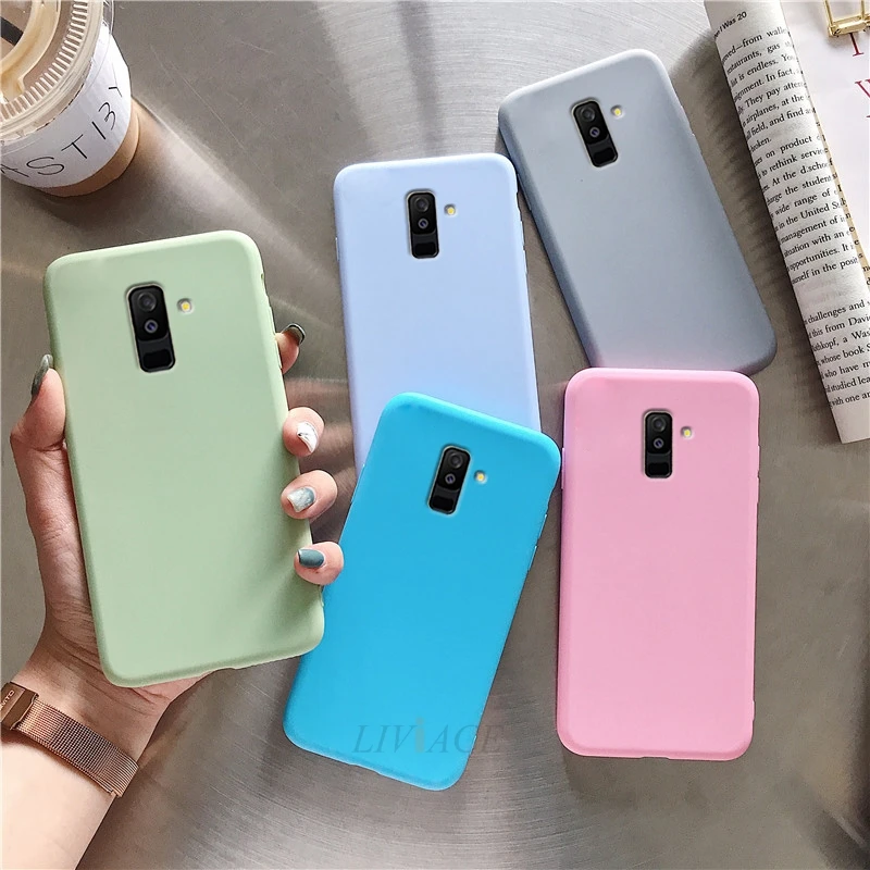 Силиконовый чехол для мобильного телефона ярких цветов для samsung galaxy a8 a6 plus j8 j6 j4 plus j2 core мягкий чехол из ТПУ