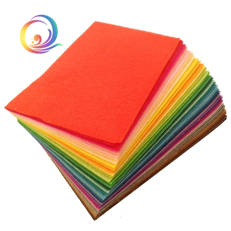 

1mm Thickness Polyester Non Woven Felt Fabric Cloth Felts Of Home Decoration Pattern Bundle For Sewing Dolls Crafts 40pcs10x15cm