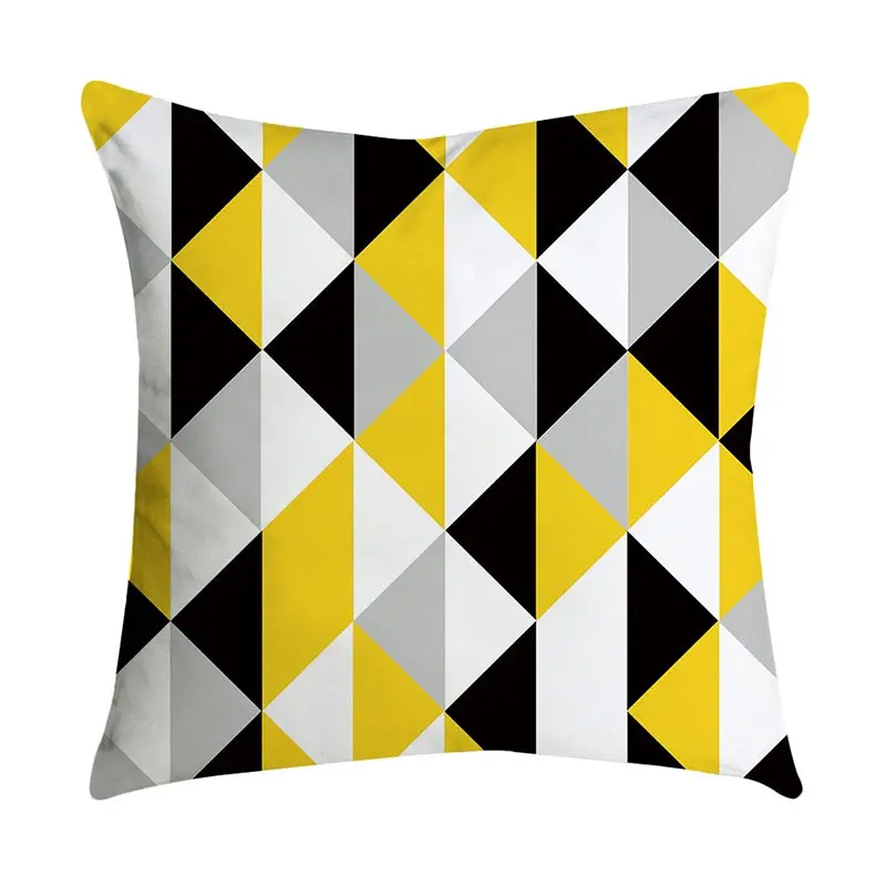 pillowcase -K Абсолютно лист ананаса желтая наволочка квадратная льняная подушка для кровати наволочка высокого качества - Color: pillowcase -K