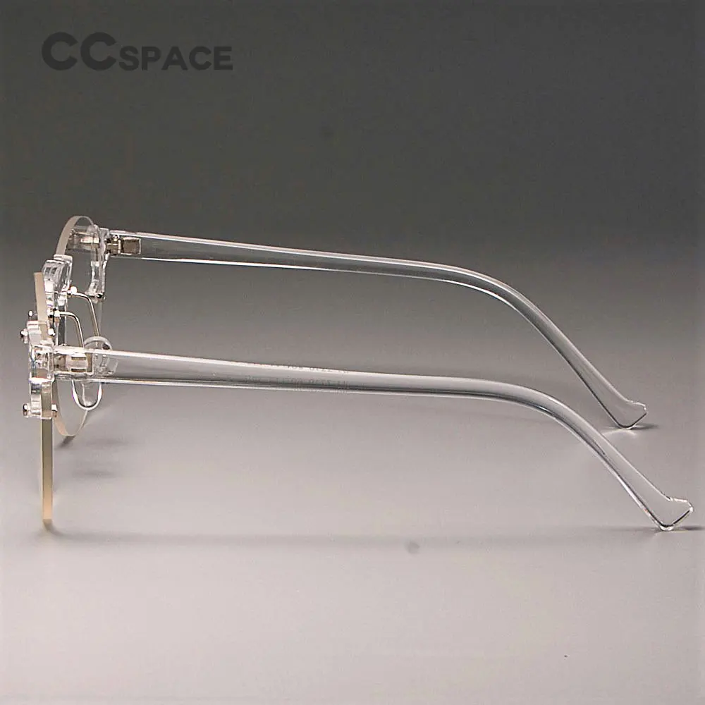 CCSPACE прозрачные оправы для очков мужские и женские круглые линзы кошачий глаз