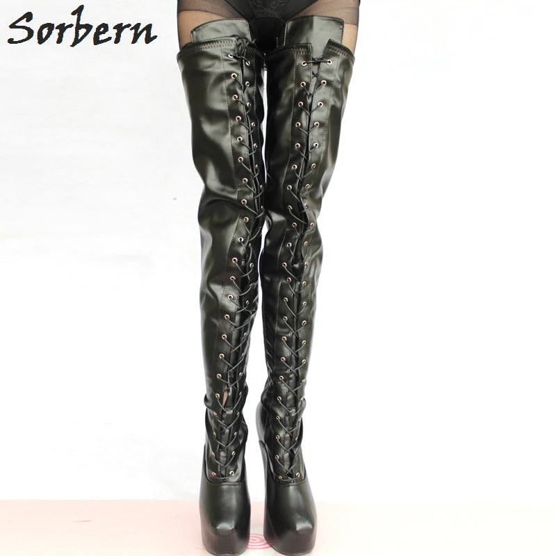 Женские высокие ботинки на платформе 20 см унисекс размеры 36 46|boots long|crotch high bootsthigh