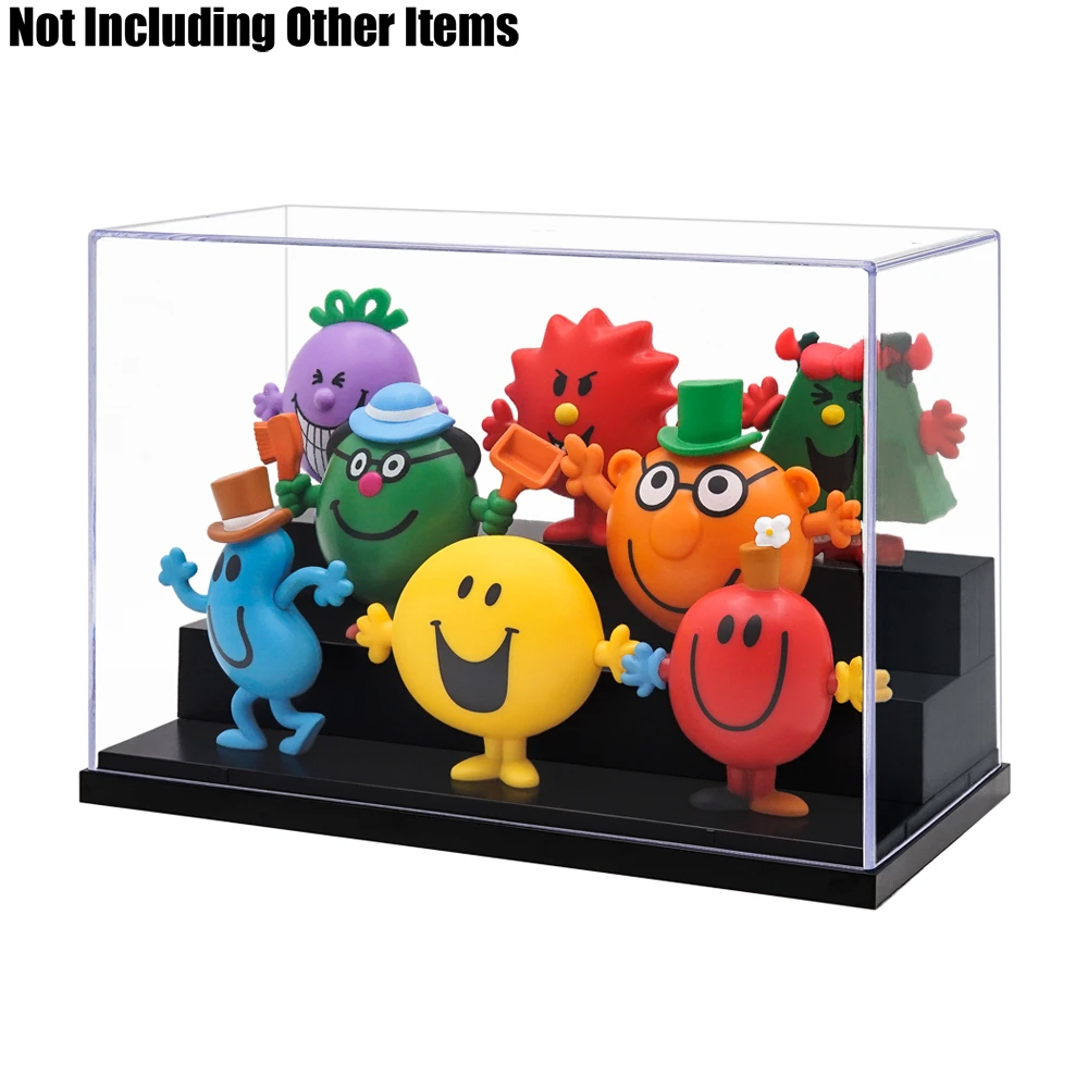 Odoria 25x12x16cm 3 Steps Acrylic Display Case Clear Perspex Box Transparent Cabinet Action Figure Collectibles Doll Car Model | Игрушки и