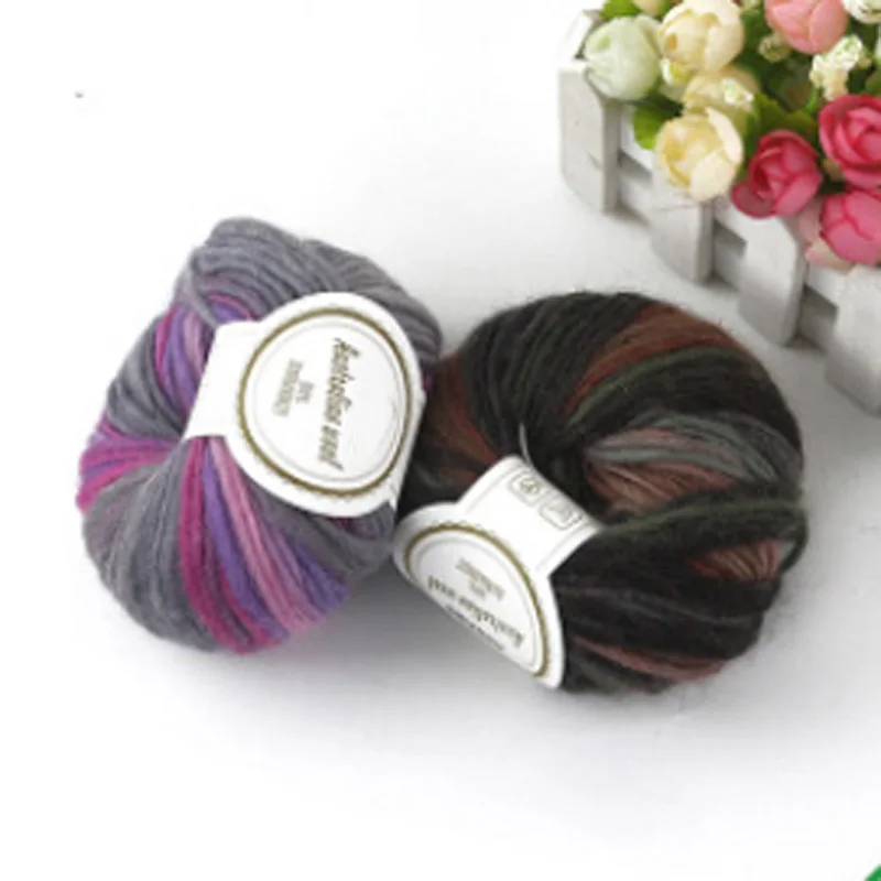 10 шт./лот 100% австралийская шерстяная пряжа Исландская цветная вязаная толстая