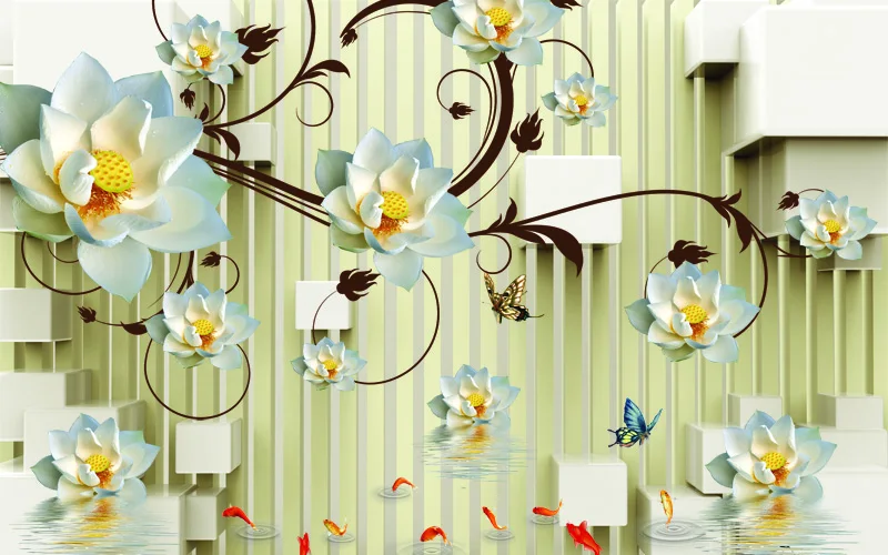 Современные китайские занавески на заказ 3d в виде лотоса для гостиной