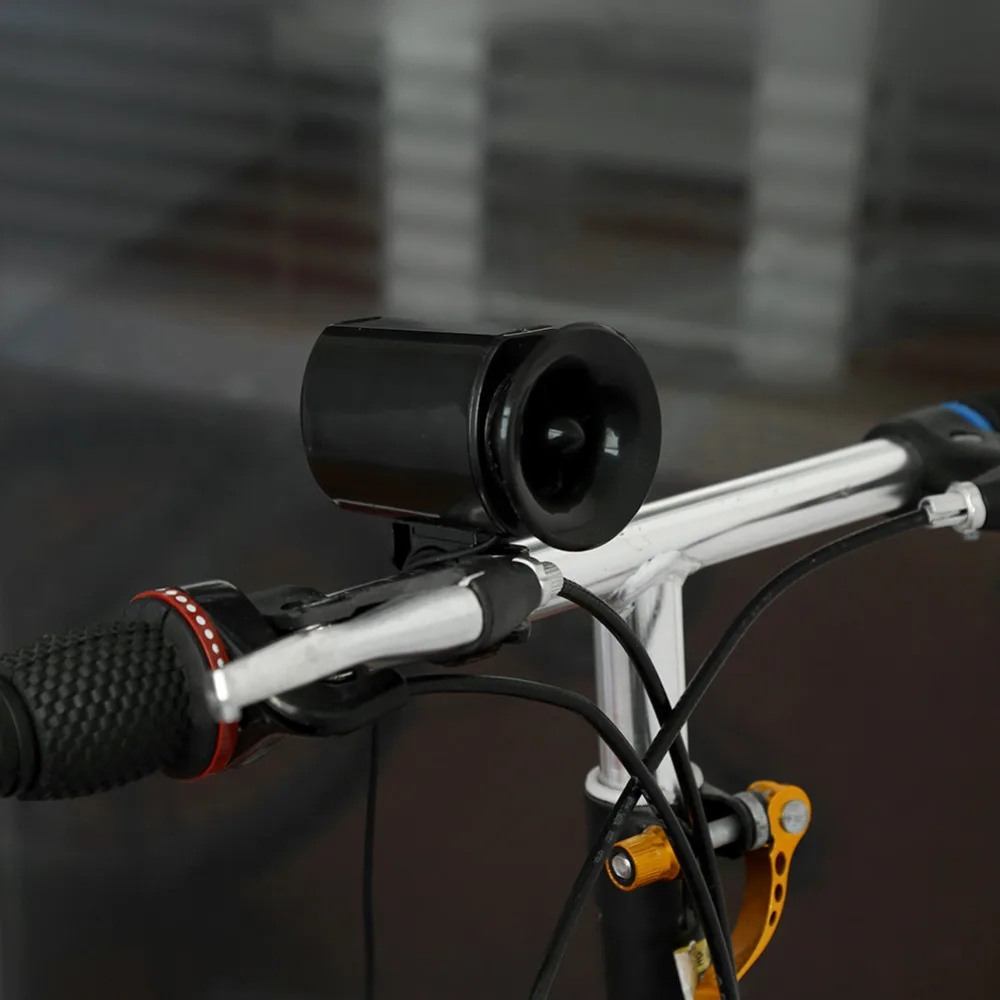Черный 6 громкий звуковой электронный велосипедный рожок колокольчик кольцо