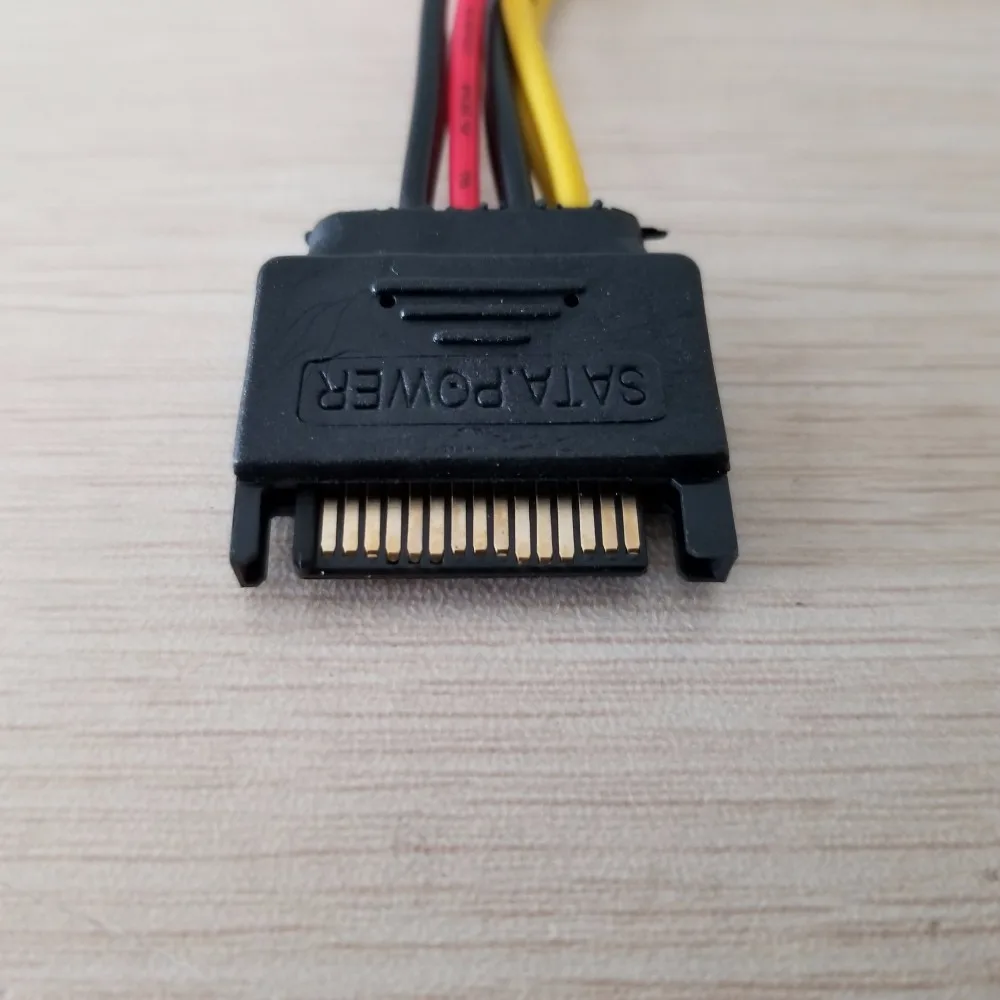 SATA серийный 15 контактный переходник со штекера на Двойной женский разветвитель