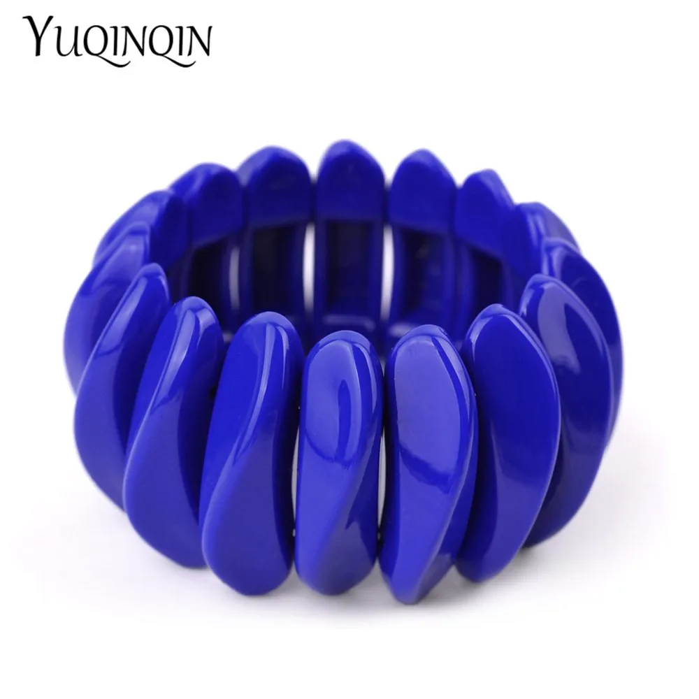 Женский широкий Браслет манжета из акрила цвет в ассортименте|Плетеные браслеты|