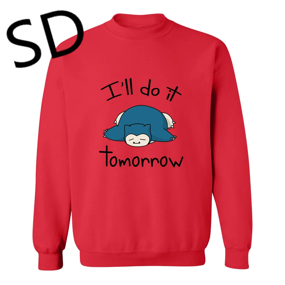 Дропшиппинг 3d принт Покемон толстовки для мужчин sudaderas para hombre Snorlax i'll do it tomorrow