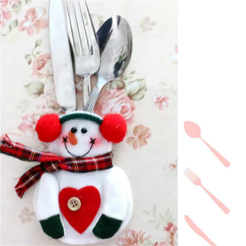 Чехлы для ножей и вилок с изображением снеговика креативный домашний столовый