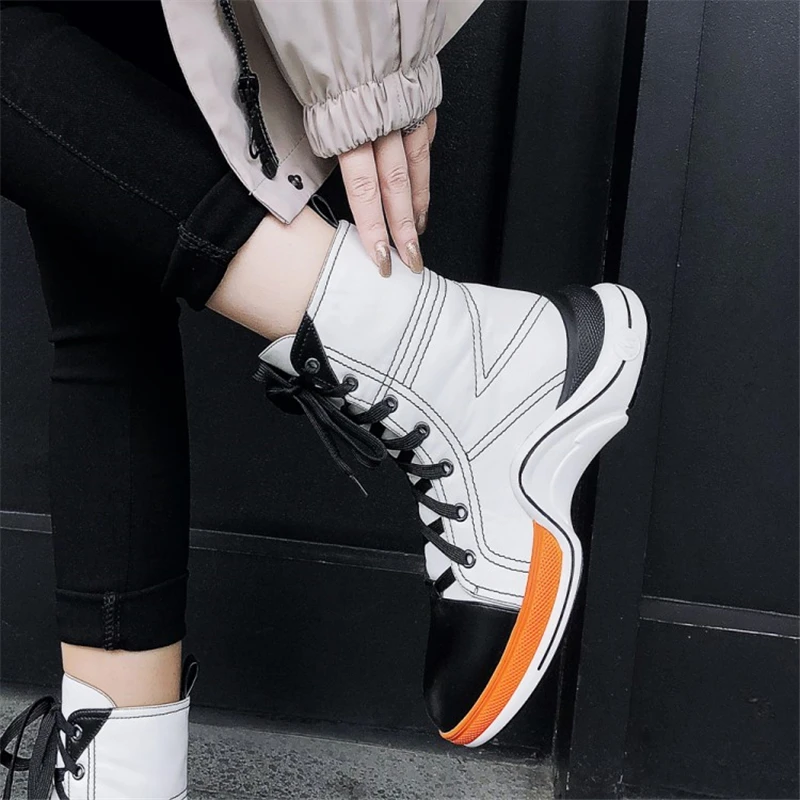 MSSTOR разноцветные ботинки Martens модные повседневные большого размера 42 с круглым
