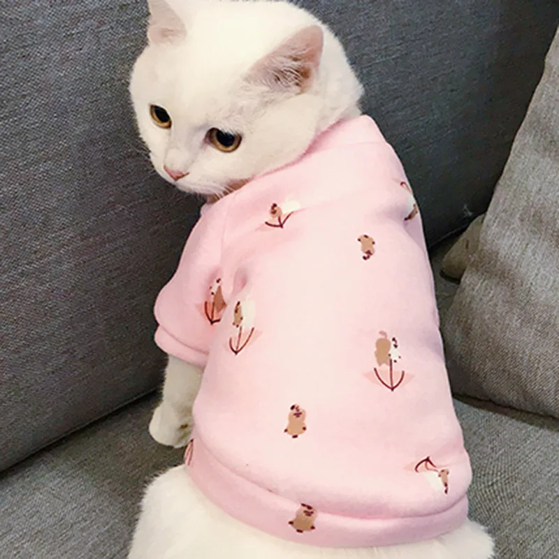 Pink Totoro Милый принт, костюм для питомцев, кошек, толстовка, зимняя теплая одежда для кошек, мягкий флис, щенок, кеди, одежда, пальто, товары для животных - Цвет: Pink Totoro