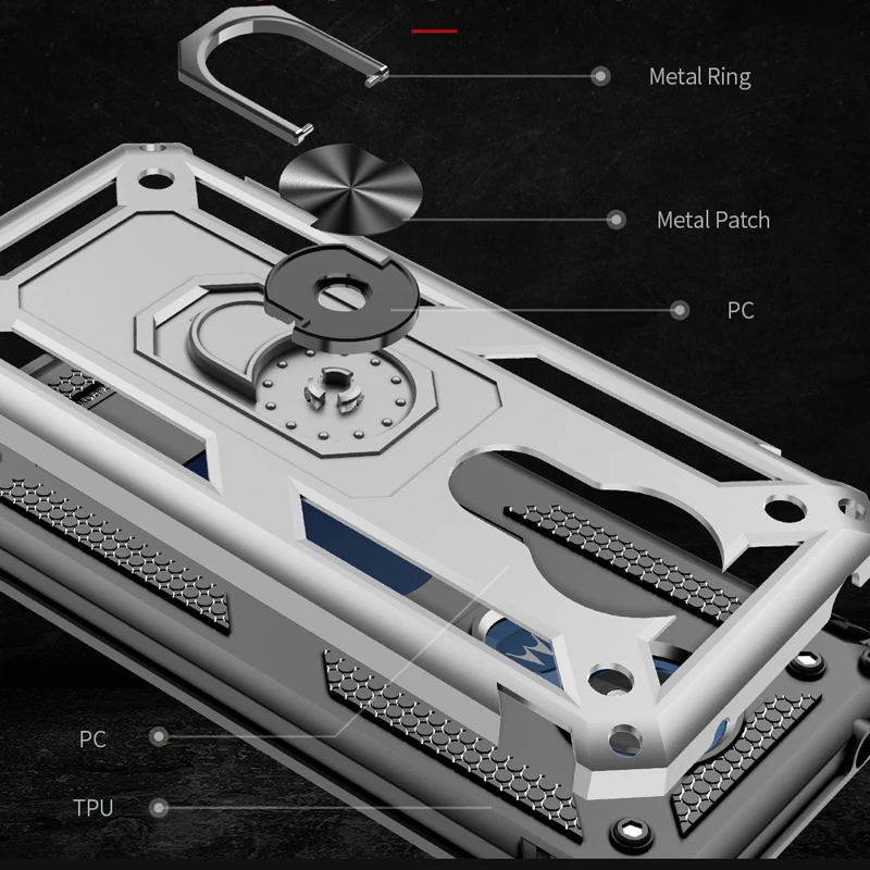 Роскошный чехол для телефона Motolola MOTO G7 Power с магнитным кольцом-держателем
