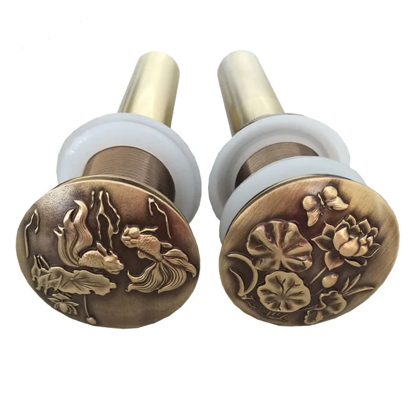 Медные сливные фильтры для ванной комнаты античные латунные раковины/ванны