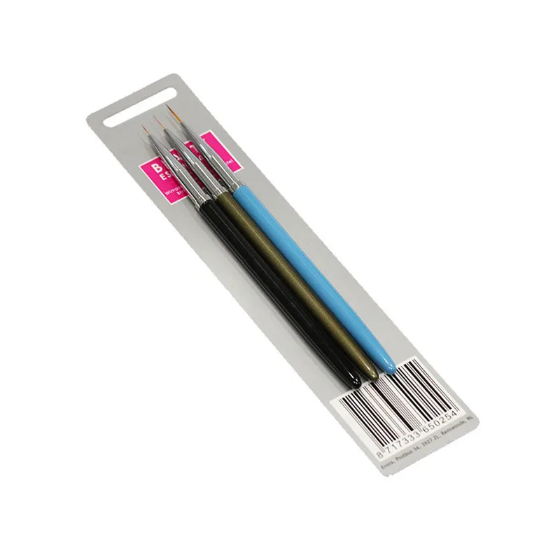 Новинка хит продаж 3 шт. ручка для дизайна ногтей узор силиконовые трубки