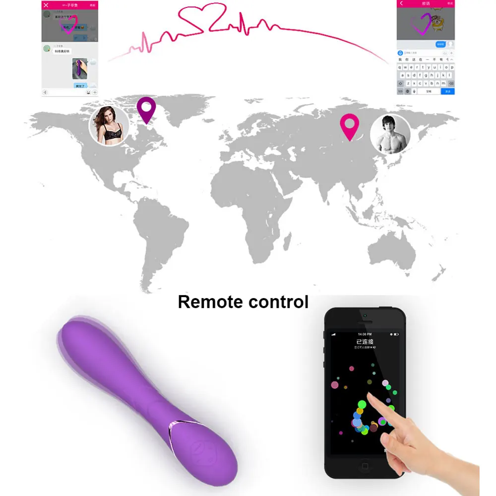 Full Waterproof 198mm APP Control Silicone AV Vibrator Heating Magic Wand Vibrators for Women Big Dildo Clitoris Massager |