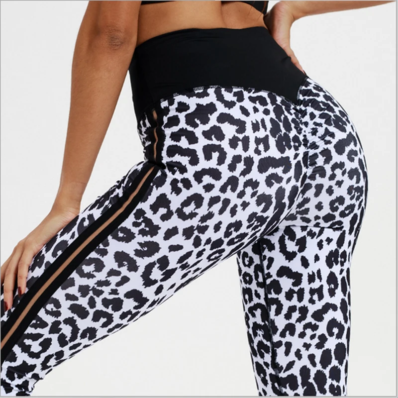 Женские фитнес пуш ап леггинсы с высокой талией эластичные для тренировки брюки