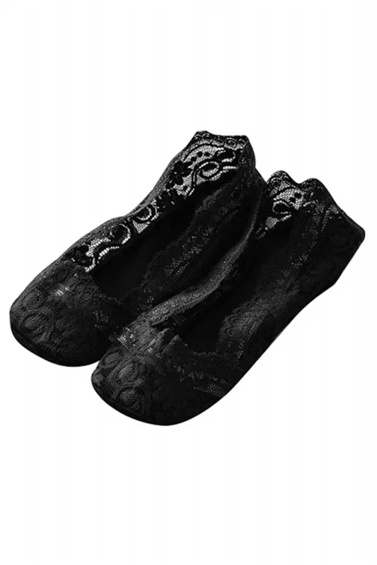 Женские кружевные нескользящие носки с низким вырезом|Носки-следки| |