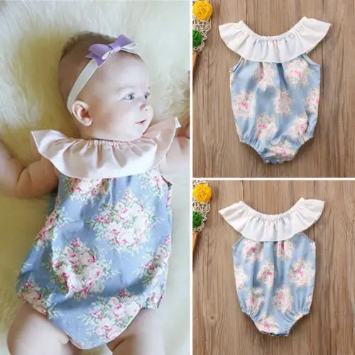 Очаровательное боди принцессы с цветочным рисунком для новорожденных девочек