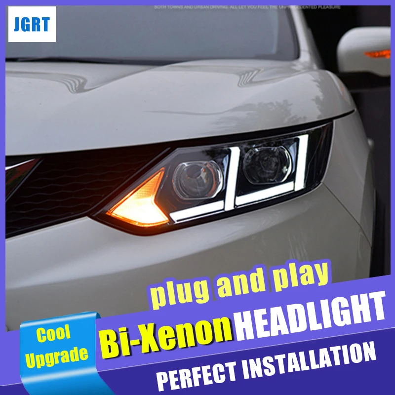 Автомобильный Стайлинг передняя фара для Nissan Qashqai Rogue Sport 2017 2019 светодиодный ная DRL