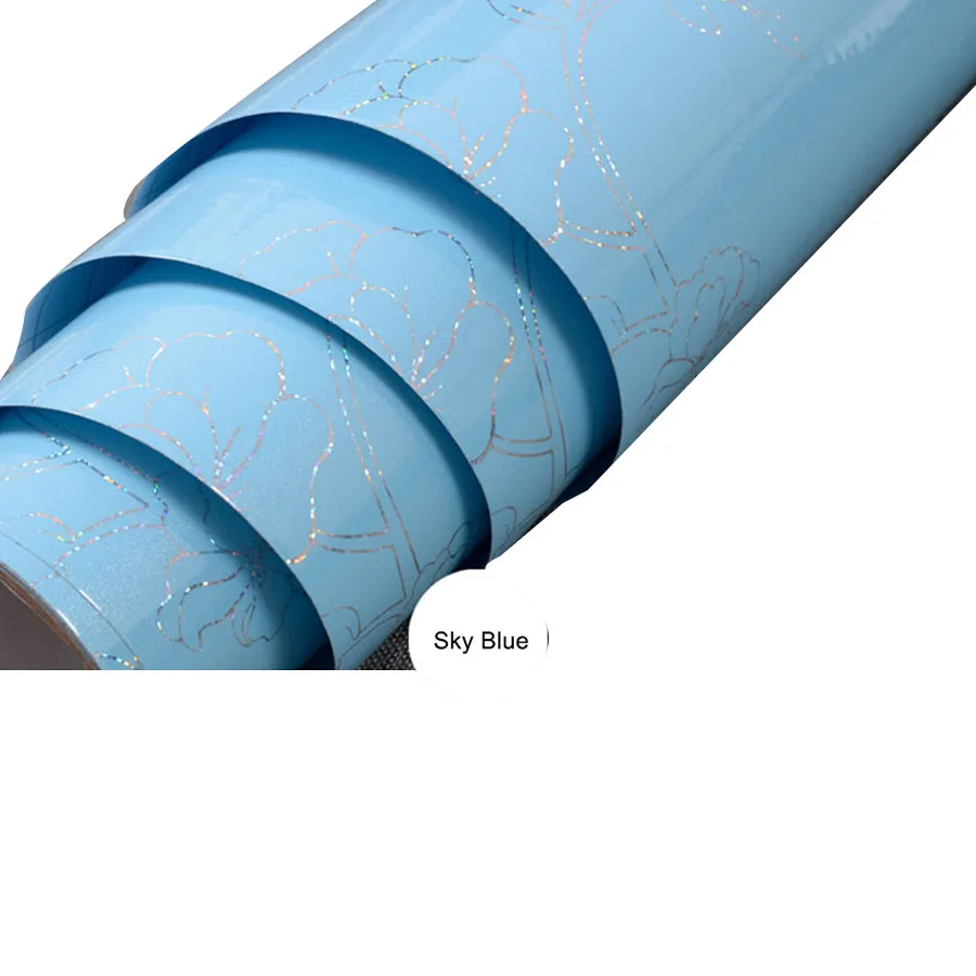 3 м/5 м толстые лазерные обои с цветочным узором в рулонах ПВХ самоклеющиеся