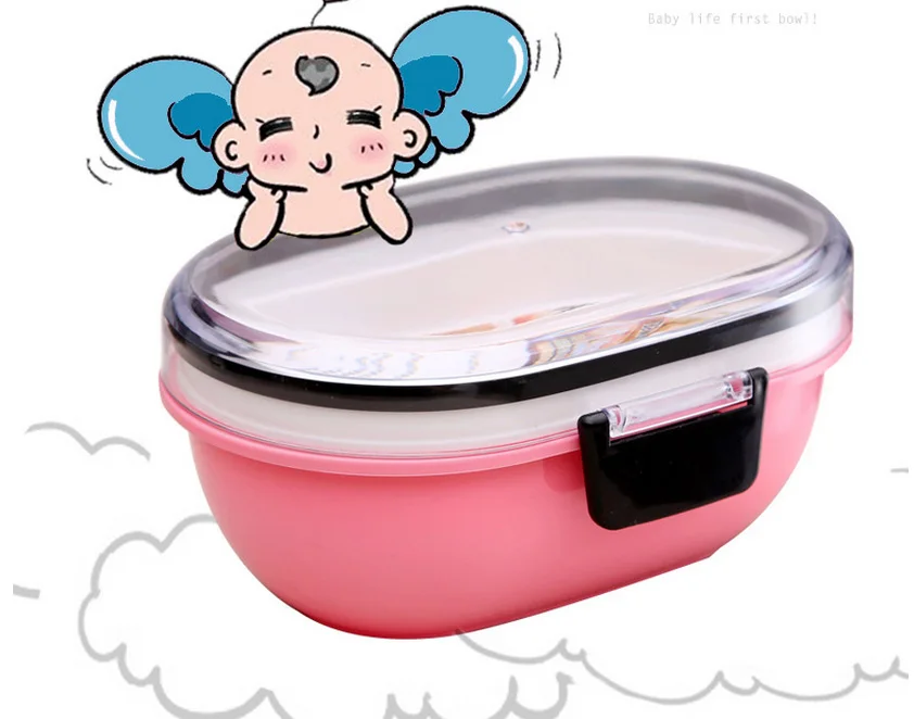 Конфеты Цвета езду школы Bento Коробки для обедов с ложкой Посуда сервиз в