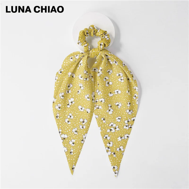 LUNA CHIAO, модные женские аксессуары для волос, тканевые банданы, резинки для волос, змеиный Леопардовый принт, шарф, конский хвост, держатель - Цвет: 59
