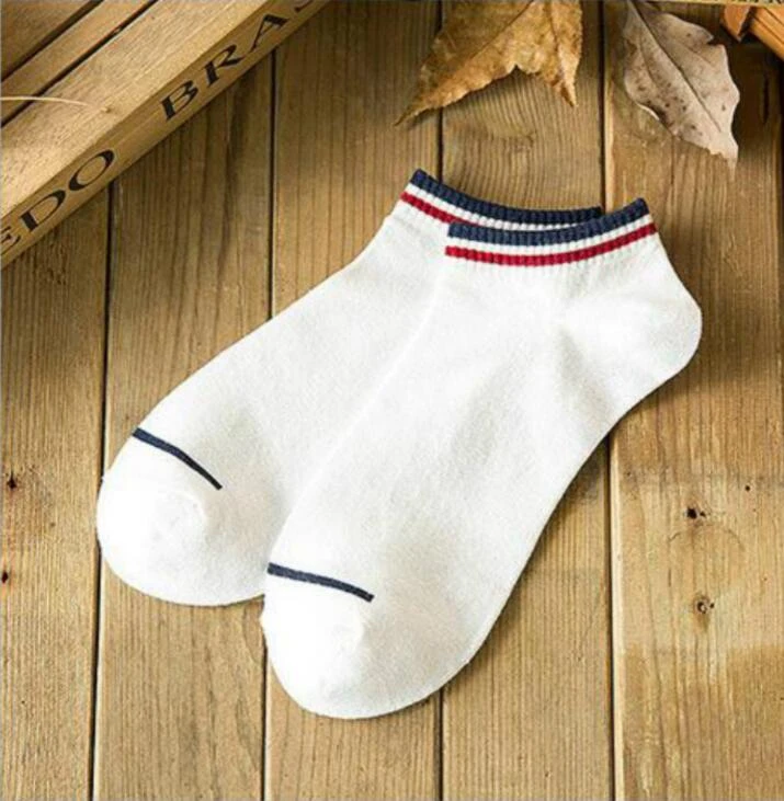 

Men Cute Socks Harajuku Cartoon Stripe Pattern Casual Cotton Happy Funny Male Ankle Socks Thin Summer Low Cut Style 5Pairs
