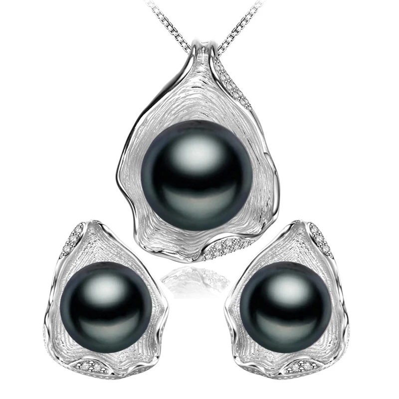 Набор ювелирных изделий FENASY из пресноводного жемчуга ожерелье стерлингового