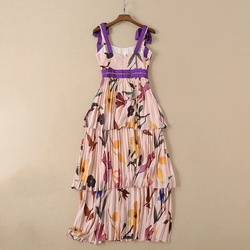 CHICEVER летнее элегантное платье с цветочным принтом для женщин без бретелек