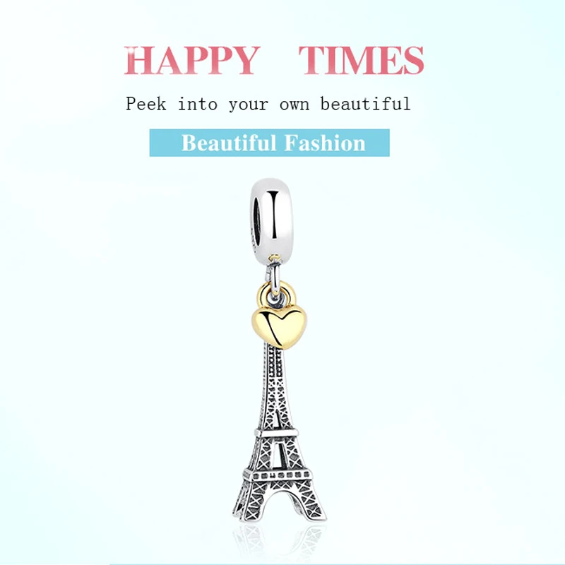 Модные оригинальные 925 стерлинговое серебро Хрустальные сердца, бусины Подходят для оригинального браслета BW Подвески DIY Ювелирные изделия женщин Подарок.