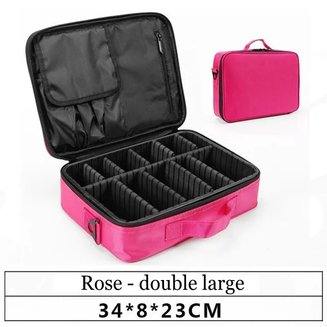 red small 2 layer Бренд макияж коробка художника Профессиональная Красота косметички Макияж сумка тату ногтей многослойный ящик для инструментов сумка - Цвет: red small 2 layer
