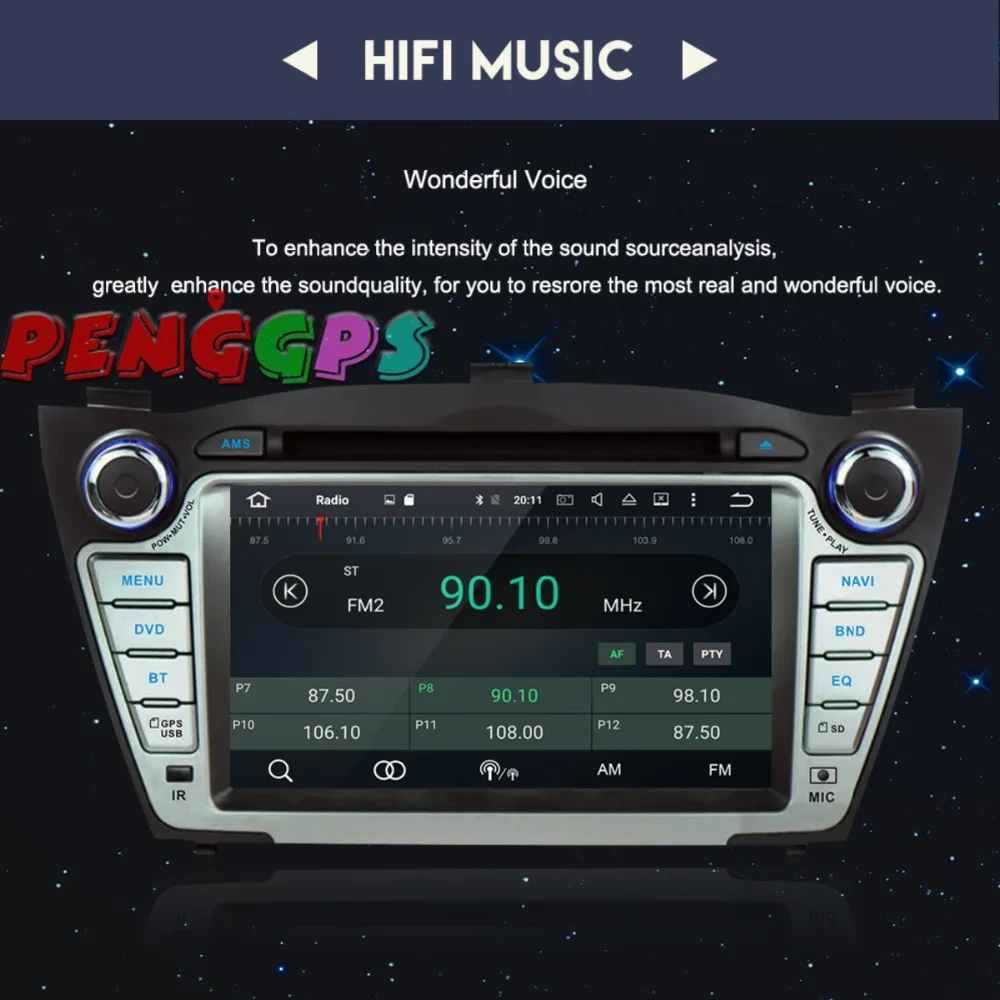 Новейший Android 8 0 7 1 автомобильный Радио Стерео GPS Navi для Hyundai IX35 Tucson 2009-2015 DVD плеер