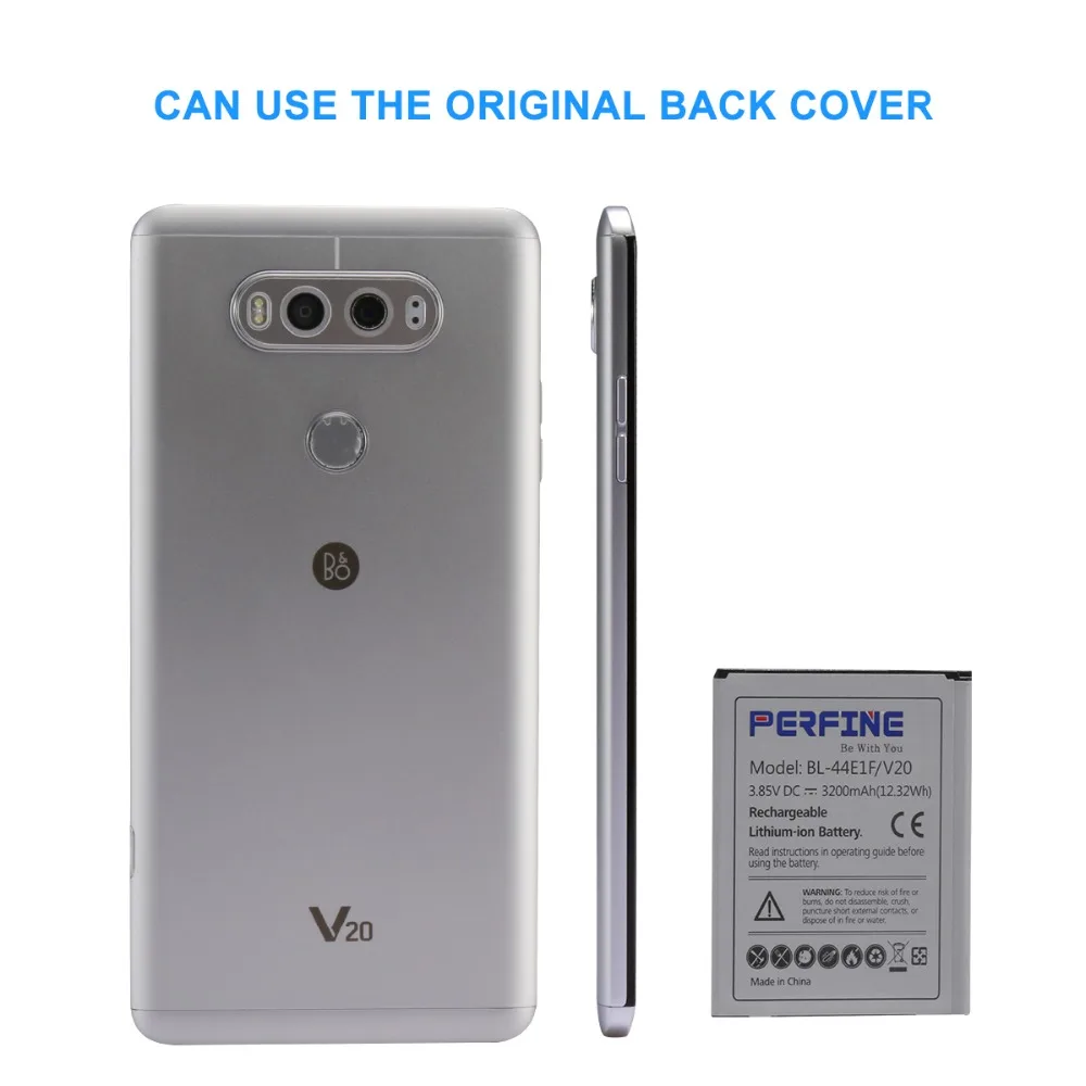 Аккумулятор Perfine BL-44E1F для LG V20 3200 мА · ч VS995 US996 LS997 H990DS H910 H918 литий-ионный | Мобильные
