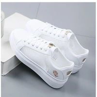 2019 hot spring new wedge fashion white shoes female platform ladies casual shoes comfortable breathable mesh sneakers